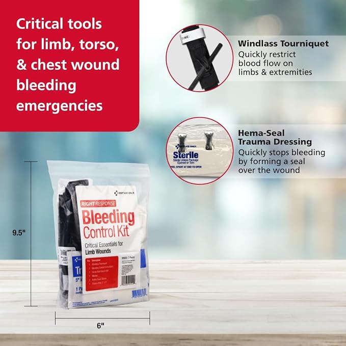 First Aid Only 91512 Critical Essentials Bleeding Control Kit - Image 2