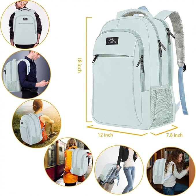 MATEIN Travel Laptop Backpack, Lightweight Anti Theft School Bookbag - Image 6