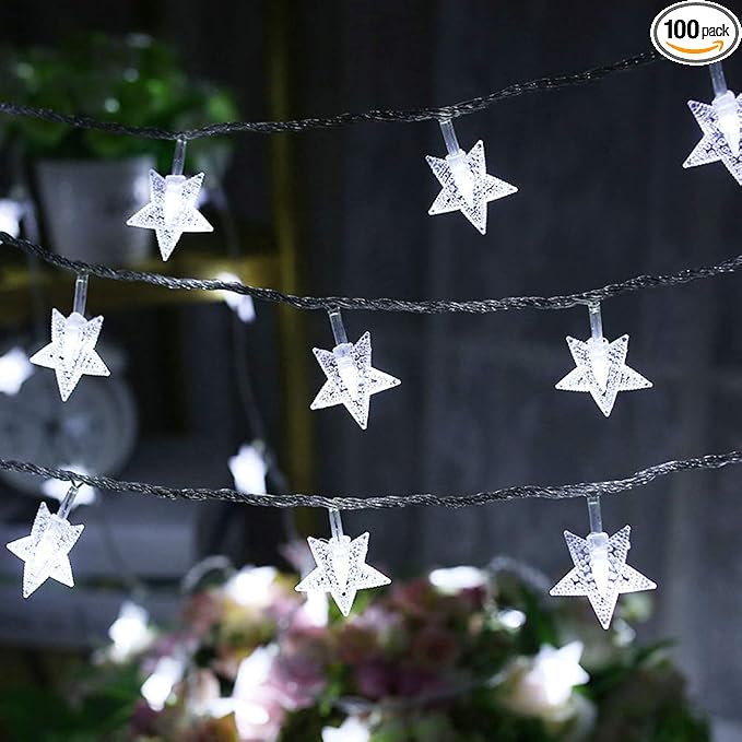 Twinkle Star 33FT 100 LED Star String Lights, Plug in Fairy String Lights by TwinkleStar