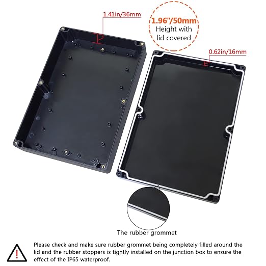 LeMotech Electrical Box ABS Plastic Project Box IP65 Waterproof Junction Box - Image 4