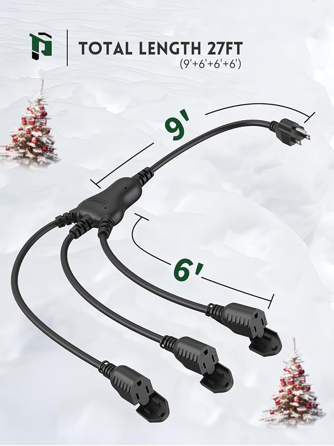 PLUGTUL 27FT Outdoor Extension Cord - Image 4