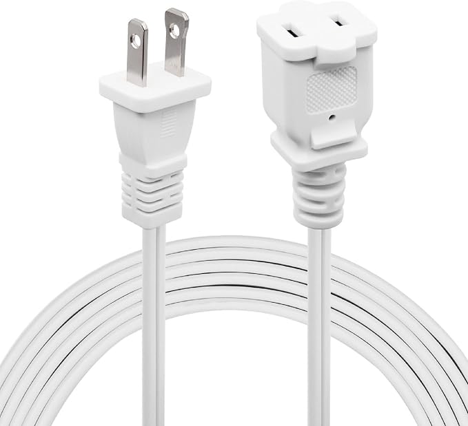 5Pack Extension Cord 10 FT, 2 Prong Power Cable - Image 10