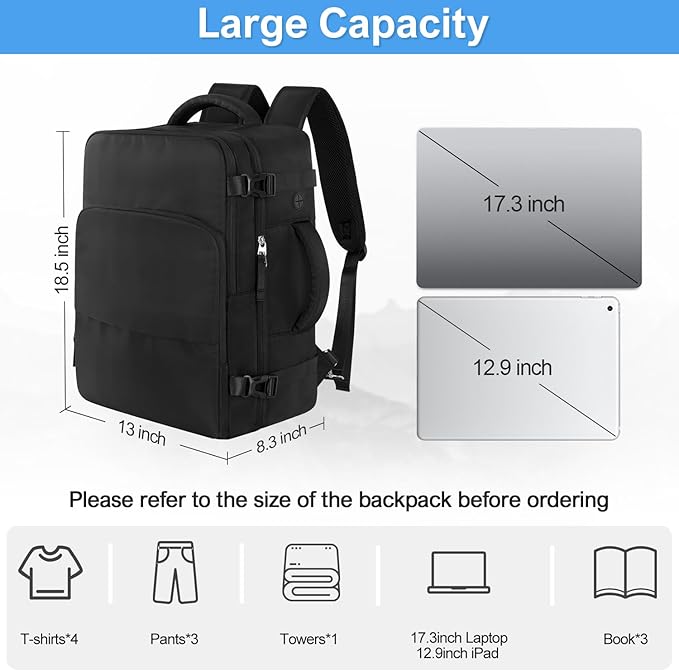 Sinaliy Travel Backpack, Carry on Flight approved Travel Bag - Image 5
