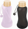 Collapsible Water Bottles 2 Pack, Leak Proof, BPA Free, by HighQualityBetterLife