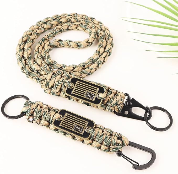 2pcs Heavy Duty Braided Paracord Lanyard Keychains - Image 9