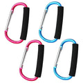 4 Pack Large Carabiner 5.5" D Style Click and Carry Bag Carrier Stroller Hooks by sansheng