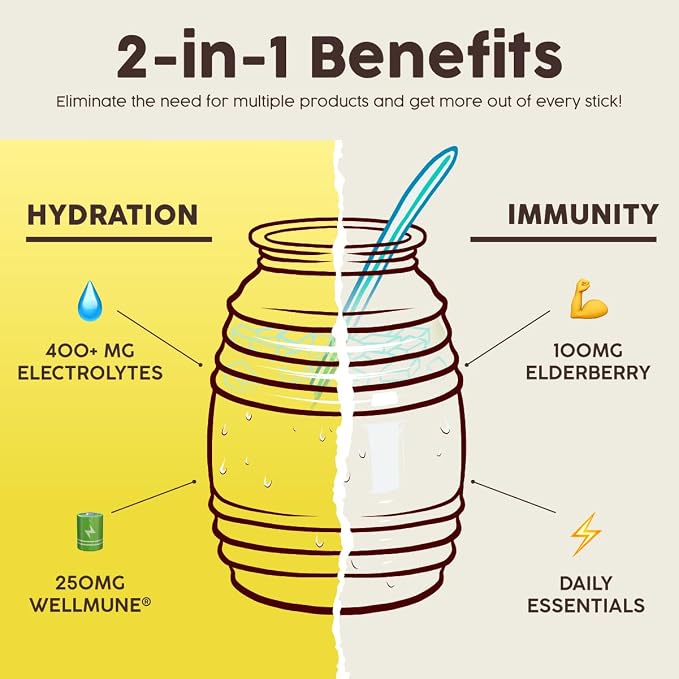 Salud 2-in-1 Hydration Packets + Immunity Electrolytes Powder, Piña Colada - Image 5