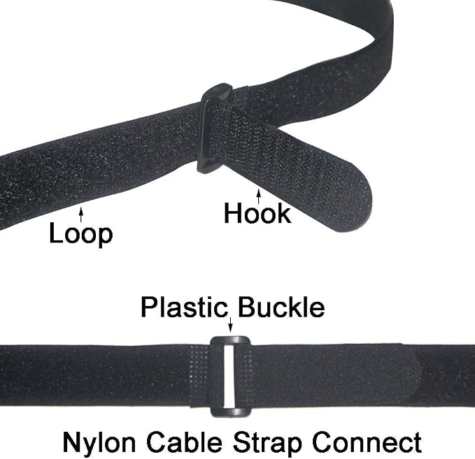 Reusable Fastening Straps Straps, 16 Pack inch Hook And Loop Straps, Cable - Image 3