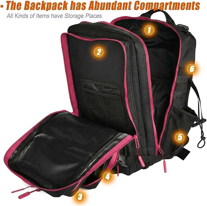 45L Tactical Backpack for Men Women, Military Assault Pack - Image 3