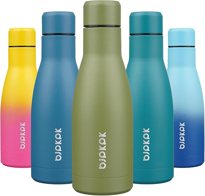 BJPKPK 12oz Water Bottles Stainless Steel Double Wall Vacuum Insulated Small by BJPKPK