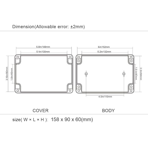 LeMotech Project Box ABS Plastic Junction Box IP65 Waterproof Electrical Boxes - Image 8