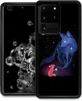 for Samsung Galaxy S20 Ultra Case, Galaxy Fox Wolf Pattern Graphic Design Girl by FKBRCL4U