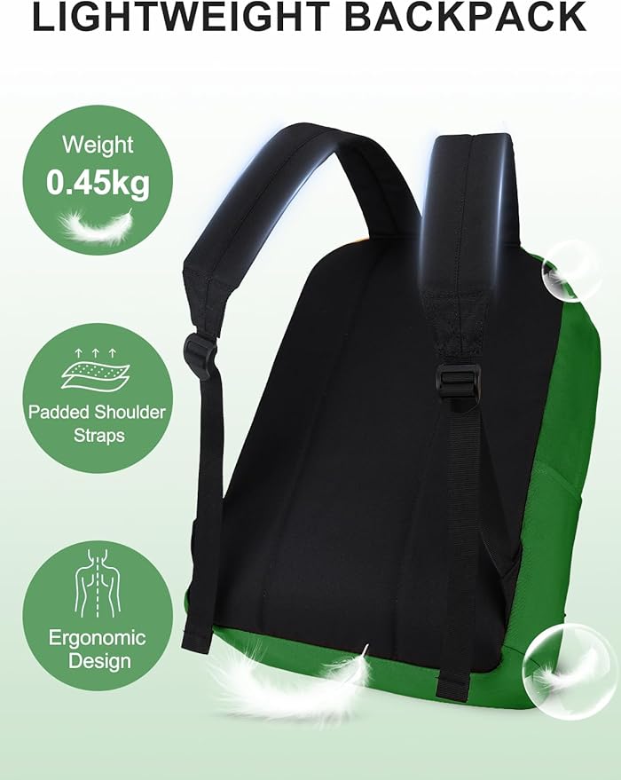 VASCHY Lightweight Backpack for School, Classic Basic Water Resistant Casual - Image 3
