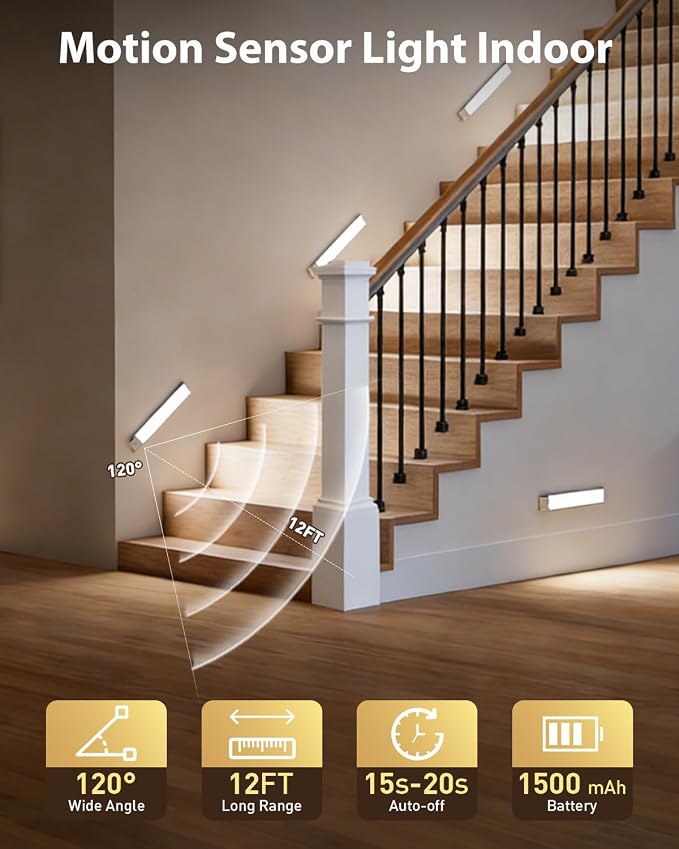 SZOKLED Motion Sensor Light Indoor, Closet Lights Rechargeable Battery Operated - Image 2