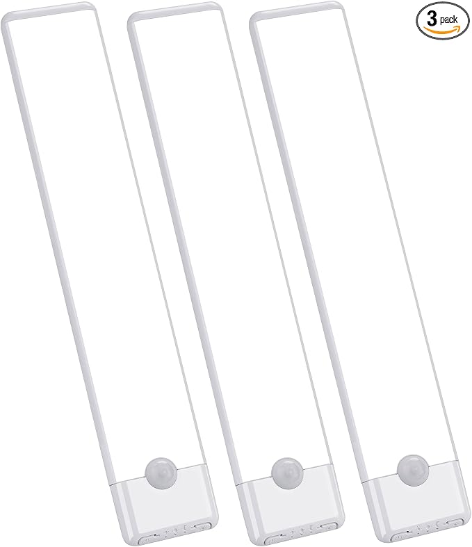 Motion Sensor Under Cabinet Lights, Magnetic Rechargeable Under Counter Closet by YLXS