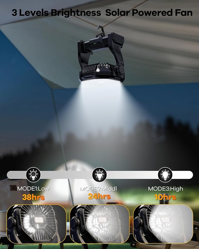 30000mAh Rechargeable Camping Fan - Image 5