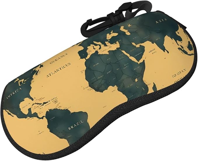Watercolor Orca Whale Glasses Case Neoprene Portable Zipper Eyeglass Bag - Image 2