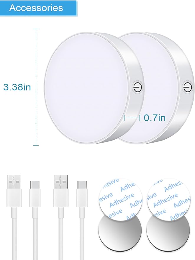 WILLED Dimmable Touch Light Buit-in 1000mAh Large Battery Rechargeable LED Tap - Image 6