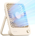 JISULIFE Small Desk Fan Battery Operated, 180° Foldable Portable Fan, 4 Speeds by LivechillStaycool
