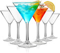 Unbreakable Martini Glasses Set of 6, 10 oz Plastic Martini Cocktail Glasses by Hlukana