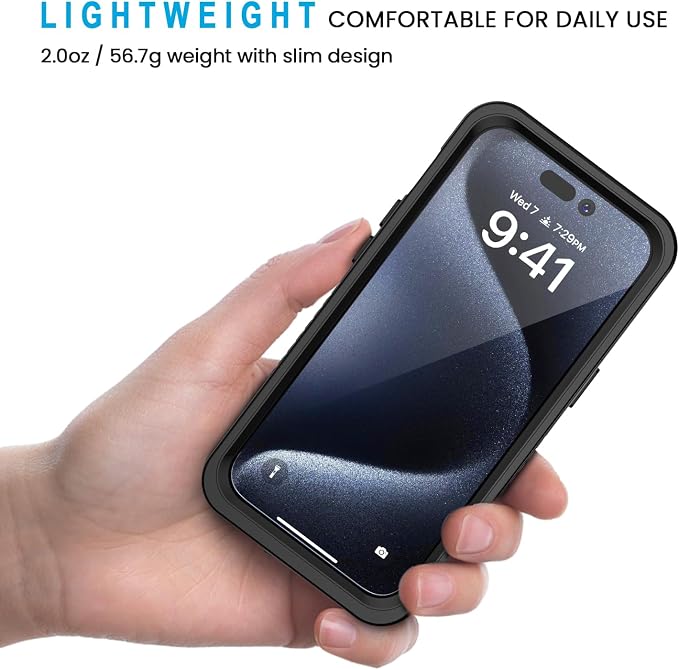 Lanhiem Magnetic for iPhone 15 Pro Case, Waterproof Dustproof Cover, Full Body - Image 4