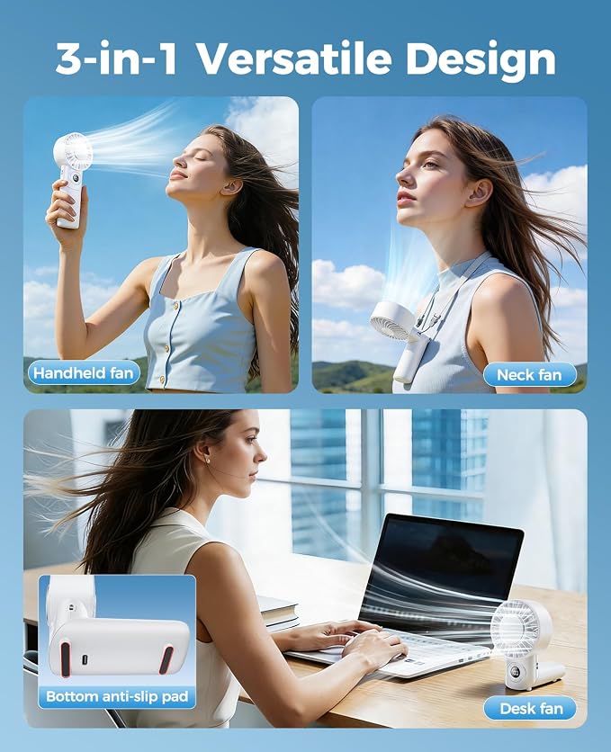 2026 Upgrade 3 In 1 Handheld Portable Turbo Fan - Image 3