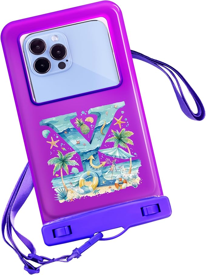 Personalized Initial Waterproof Phone Pouch Case by Unknown