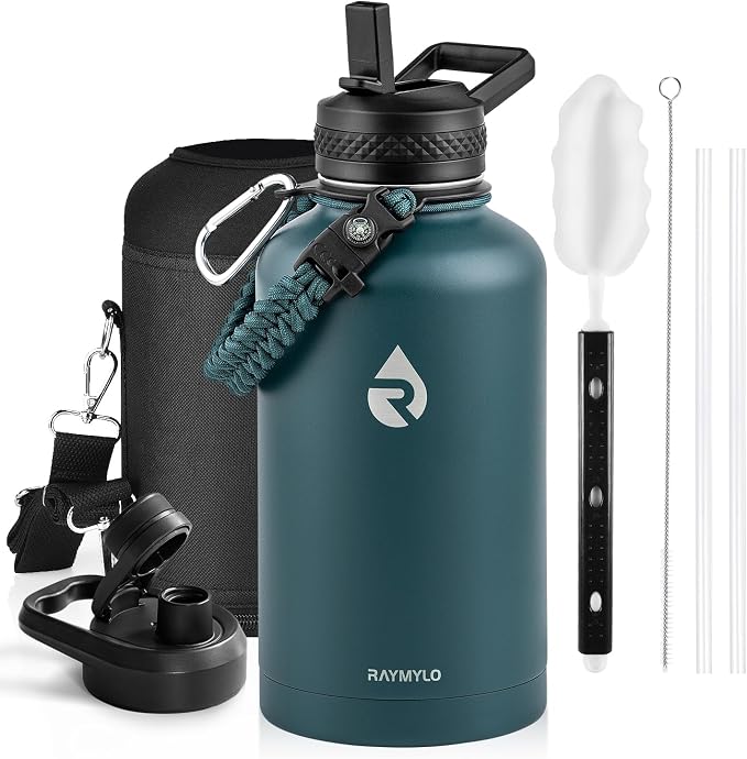 RAYMYLO Insulated Water Bottle 64 oz, Triple Wall Vacuum Stainless Steel by RAYMYLO