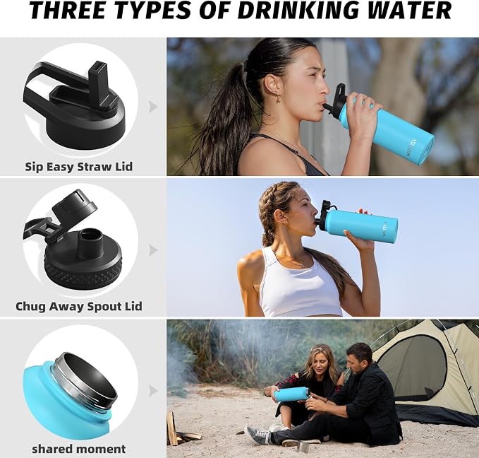 40oz Insulated Water Bottle, BPA Free&Leak Proof, Stainless Steel Water Flask - Image 3