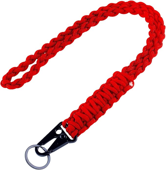 Heavy Duty Braided 550 Paracord Neck Lanyard Keychain by MAGITATI