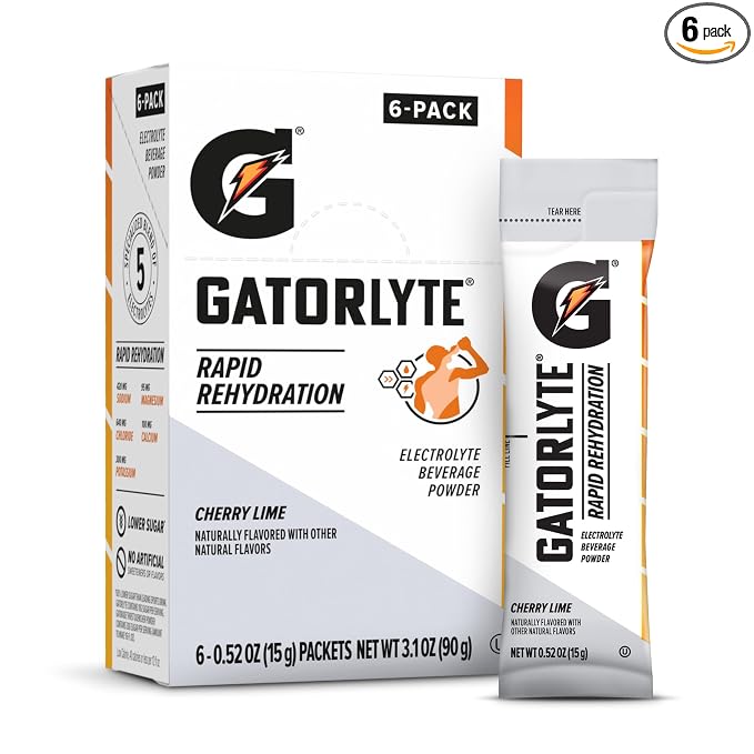 Gatorlyte Powder Cherry Lime, makes 16.9oz serving, net weight 3.1 oz by Gatorade