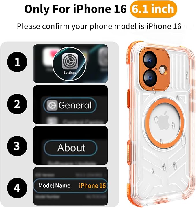 for iPhone 16 Waterproof Case, Compatible - Image 2