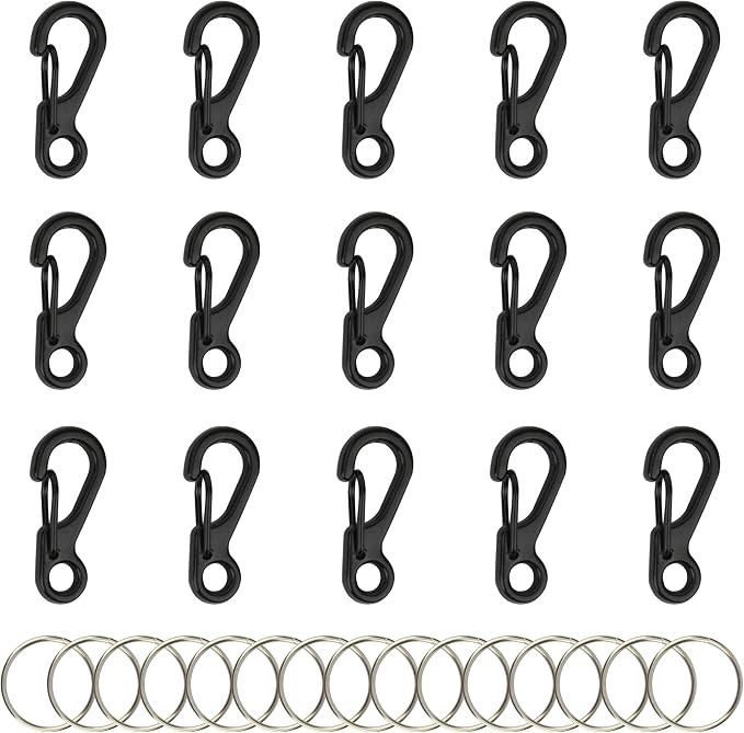 SWATOM Small Mini Carabiner Clip Tiny Spring Snap Hook Keychains Micro by SWATOM