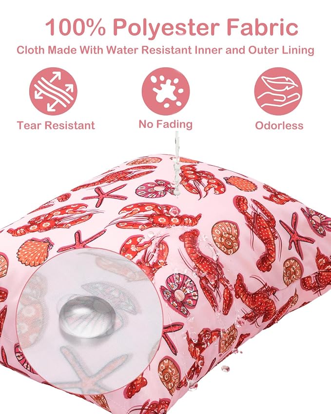 ALVABABY 2pcs Cloth Diaper Wet Dry Bags Waterproof Reusable - Image 2