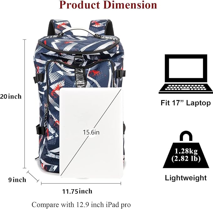 Gym Duffle Bag Waterproof black Laptop Backpack Suitable - Image 6
