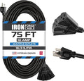 Iron Forge Cable 75 Ft Black Extension Cord by IronForgeCable