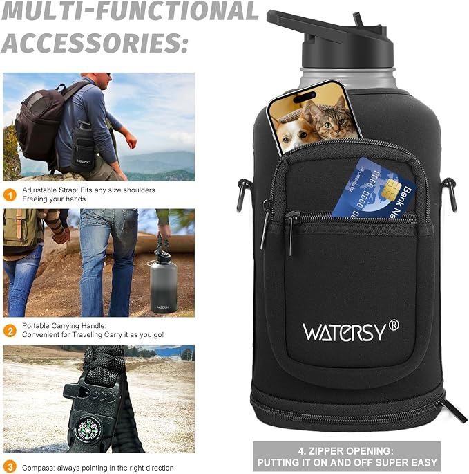 87oz Insulated Water Bottle, BPA Free&Leak Proof, 1.5 Gallon Stainless Steel - Image 6