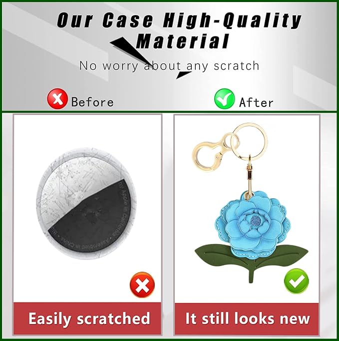 BORKUANA Leather Keychain Holder Case Compatible - Image 3