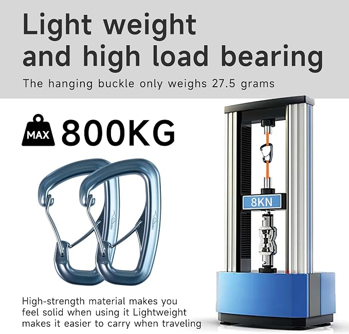 Heavy Duty Carabiner Clip Hook 8KN, - Image 4