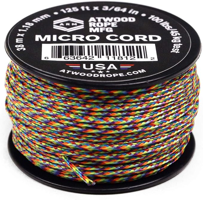 Atwood Rope MFG Micro Utility Cord 1.18mm X 125ft Reusable Spool | Tactical by AtwoodRopeMFG