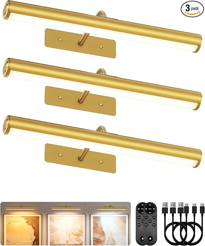 EZVALO 16" Picture Lights for Wall, Rechargeable 6000mAh Painting Lights by EZVALO
