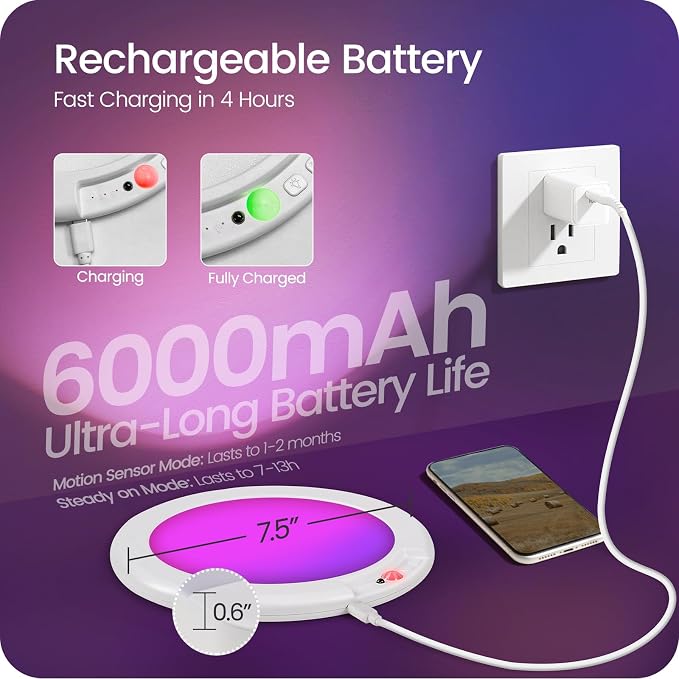 Motion Sensor Rechargeable Shower Light - Image 5