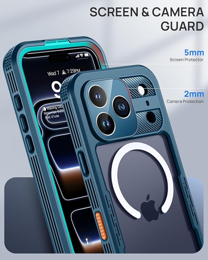Lanhiem Magnetic for iPhone 17 Pro Case, IP68 Waterproof, Compatible - Image 6
