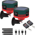 2Pack Solar Sensor Security Alarm Lights Outdoor, WONFAST 360° Motion Detector by WONFAST