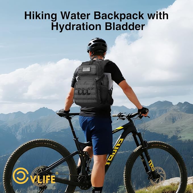 CVLIFE Hydration Backpack with 3L TPU Tactical Water Bladder, 22L Hiking - Image 8
