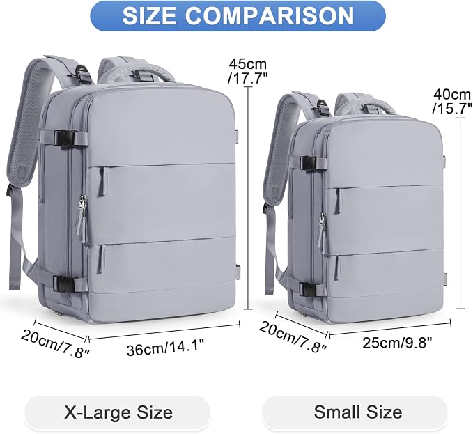 Grey Travel Backpack - Image 2