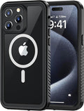 Lanhiem Magnetic for iPhone 15 Pro Case, Waterproof Dustproof Cover, Full Body by LanhiemHome
