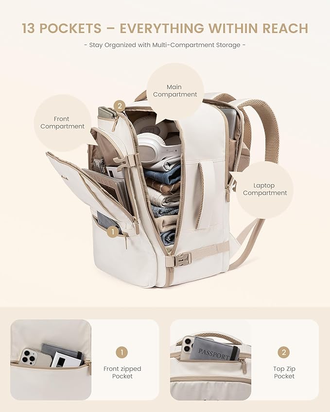 LOVEVOOK Travel Backpack for Women & Men, 60L Large Carry On Backpack Airline - Image 8