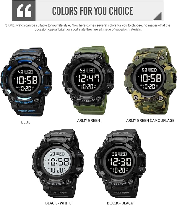 FANMIS Mens Military Multifunction Digital LED Watch Electronic Waterproof - Image 6