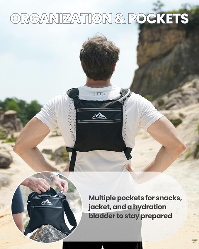 Zelvot Running Vest with 1L Water Bladder, USA Original Patent, Adjustable - Image 3
